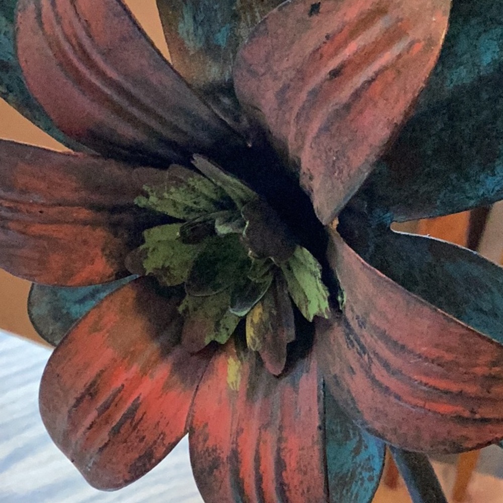 INDOOR/OUTDOOR Metal Flower DECOR 3 Dimensional RARE SIGN EPLC Pier 1 - Picture 7 of 16